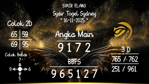 SYAIR ELANG - Syair Togel Sydney