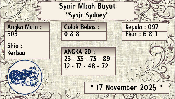Syair Mbah Buyut - Syair Sydney