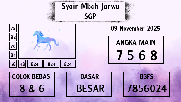Syair Mbah Jarwo - SGP