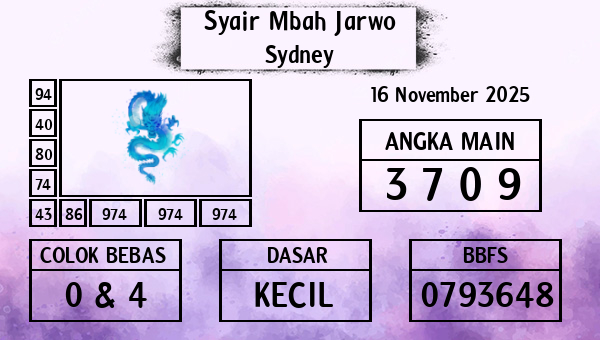 Syair Mbah Jarwo - Sydney