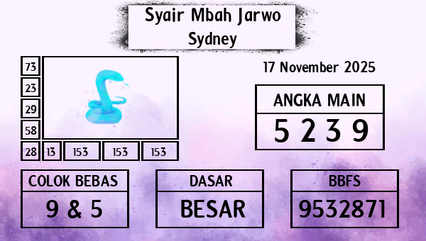 Syair Mbah Jarwo - Sydney