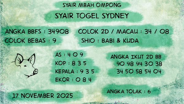 Syair Mbah Ompong - Syair Togel Sydney