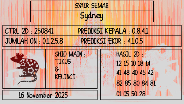 SYAIR SEMAR - Sydney