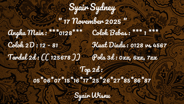 Syair Wisnu - Syair Sydney