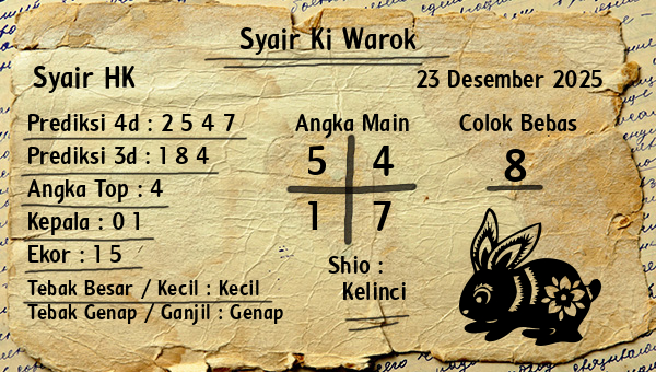 Syair Ki Warok - Syair HK