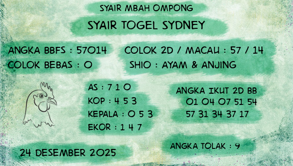 Syair Mbah Ompong - Syair Togel Sydney