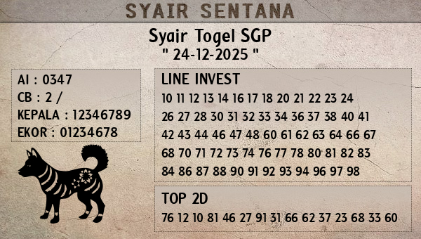  - Syair Togel SGP