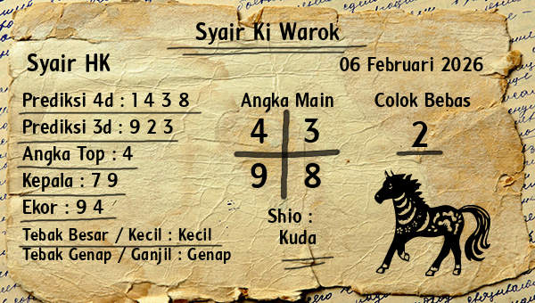 Syair Ki Warok - Syair HK